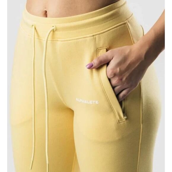 New ~ ALPHALETE  ~ Yellow Essential Core Jogger Size XXL Loungewear - Picture 3 of 9